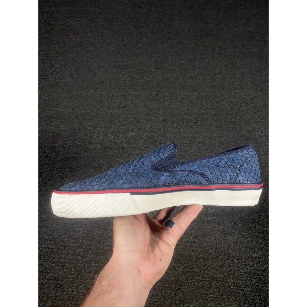 Polo Ralph Lauren Mytton Woven Canvas Shoes Men's 14D Blue Preppy Slip On